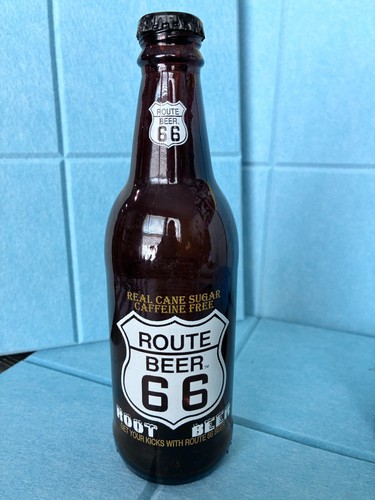 Route root beer bottle - root,